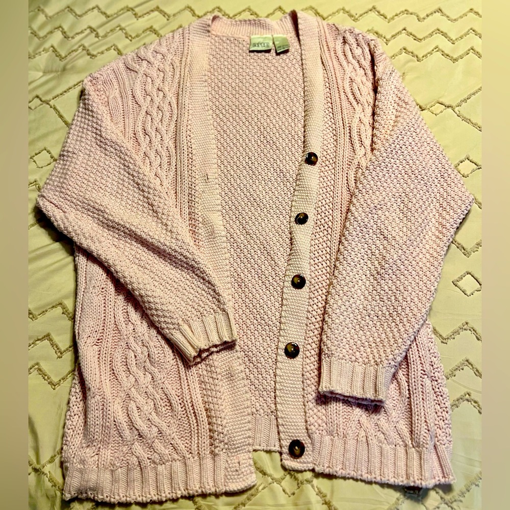 VINTAGE Laura Gayle Light Pink Cardigan